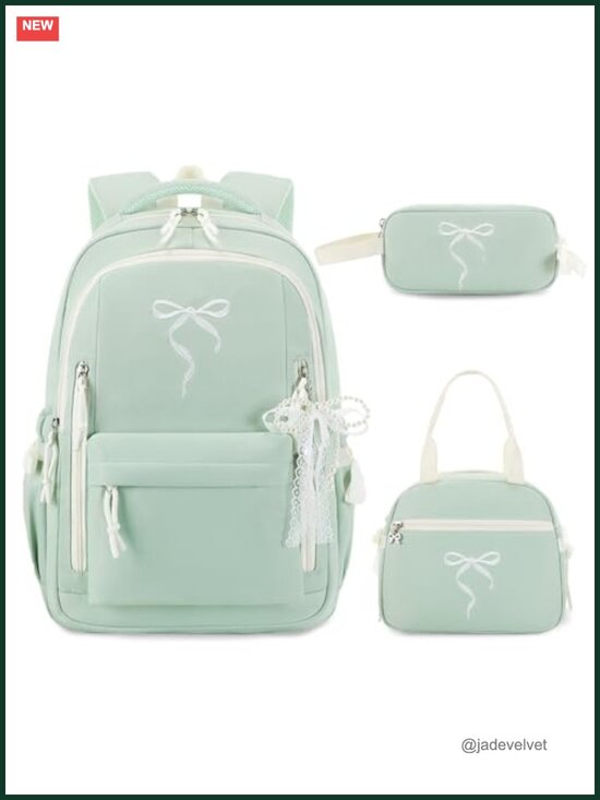 3-Piece Backpack Set with Insulated Lunch Bag and Pencil Case, Large Capacity main image 5